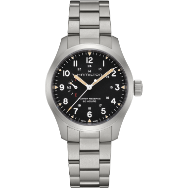 卡其野战系列动力储存显示40毫米机械腕表