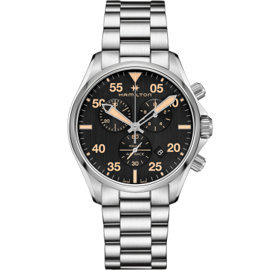 卡其飞行员石英计时码表