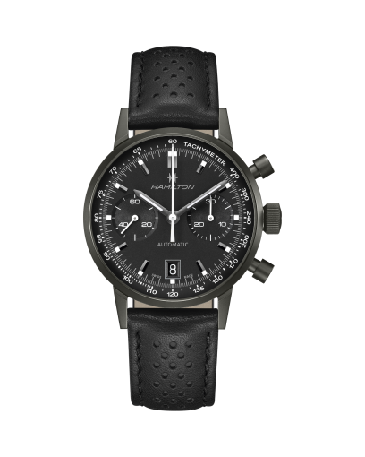 臻薄系列自动计时码表全黑版