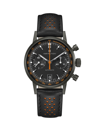 臻薄系列自动计时码表全黑版